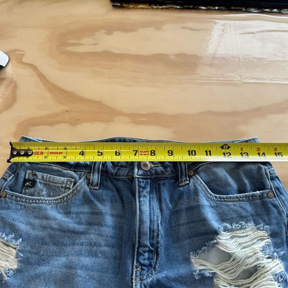 KanCan LA Distressed Rolled Up Mini Denim Jean Shorts Medium KC8407YT - Picture 8 of 11
